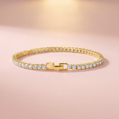Tennis Armband Gold - Zirkonia