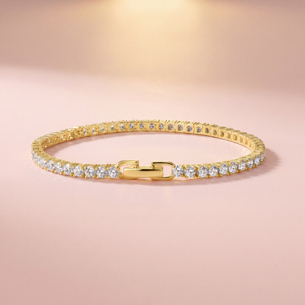Tennis Armband Gold - Zirkonia