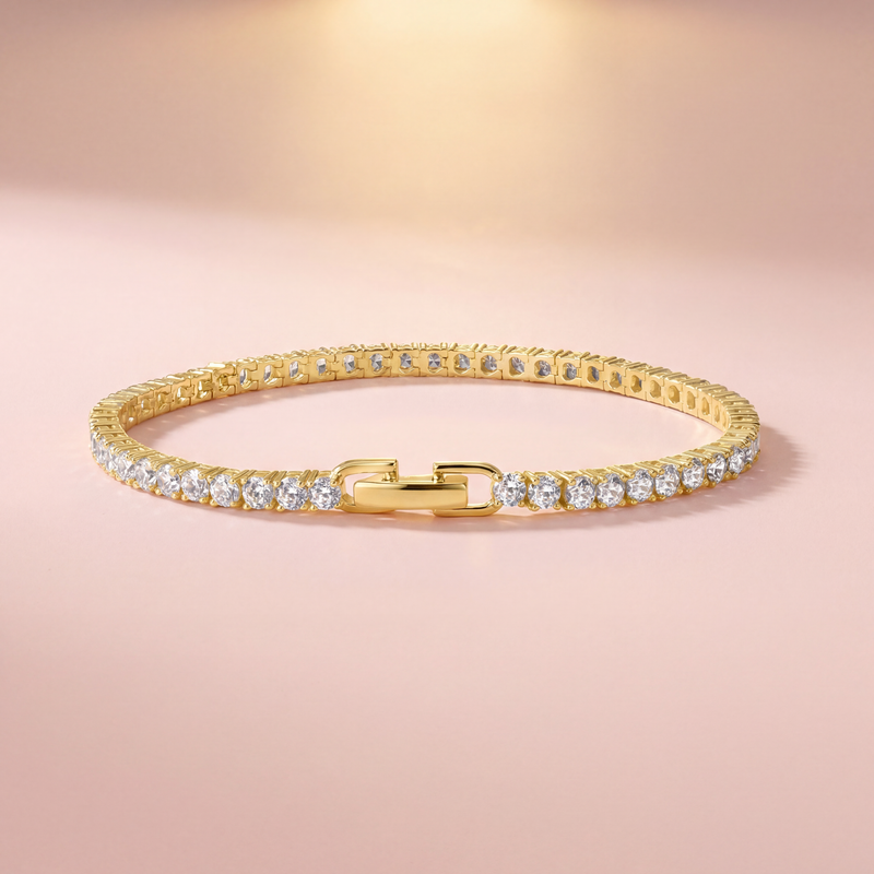 Tennis Armband Gold - Zirkonia