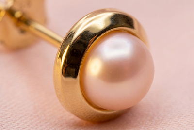 Ohrstecker Perle – 333 Gold