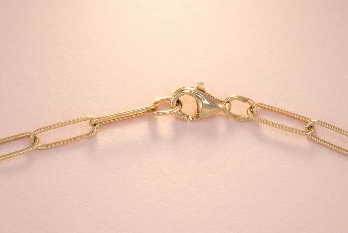 Paperclip Kette Gold - 925 Silber vergoldet