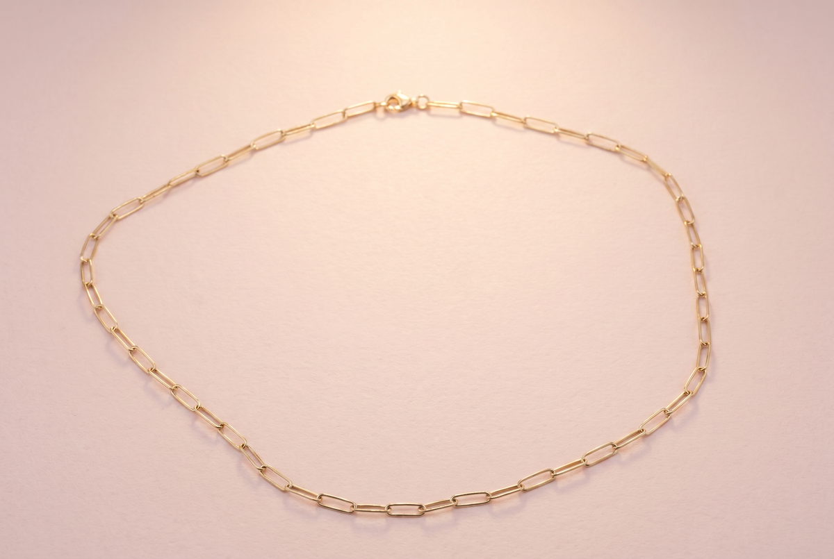 Paperclip Kette Gold - 925 Silber vergoldet