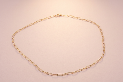 Paperclip Kette Gold - 925 Silber vergoldet